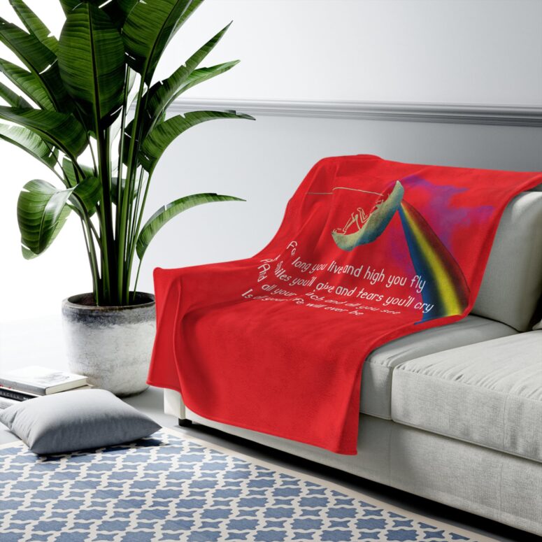 All Your Life Will Ever Be Pink Floyd Breathe Lyric Velveteen Plush Blanket