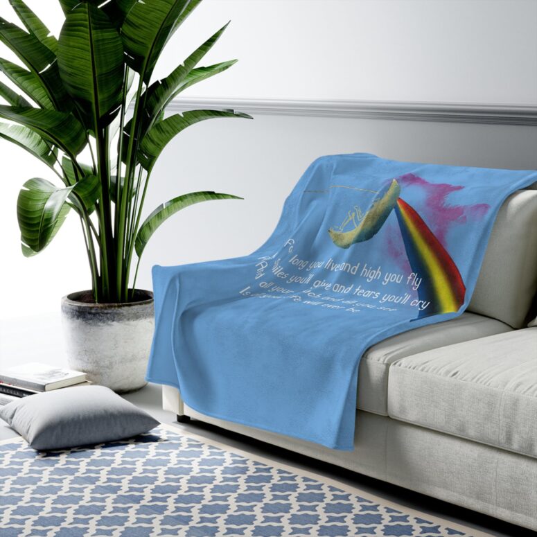 All Your Life Will Ever Be Pink Floyd Breathe Lyric Velveteen Plush Blanket
