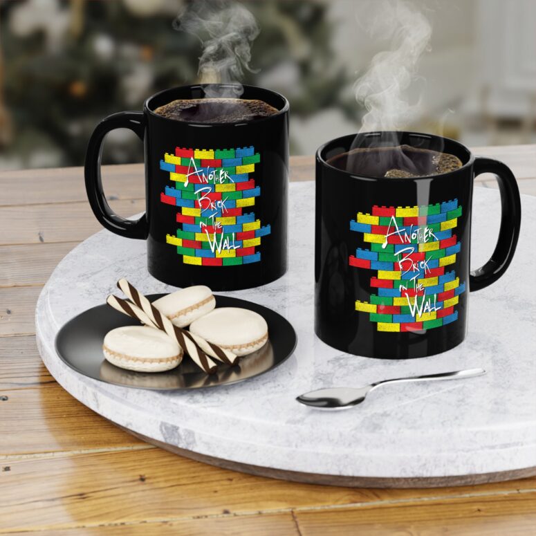 Another Brick In The Wall Black Pink Floyd Mug Another Brick In The Wall Black Pink Floyd Mug