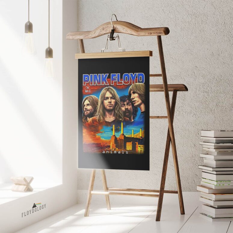Pink Floyd Poster - The Wall Animals Painting