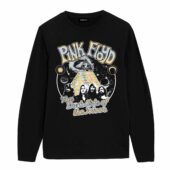 Pink Floyd Space Pyramid Shirtfront Longsleeve Black - OtherBrick