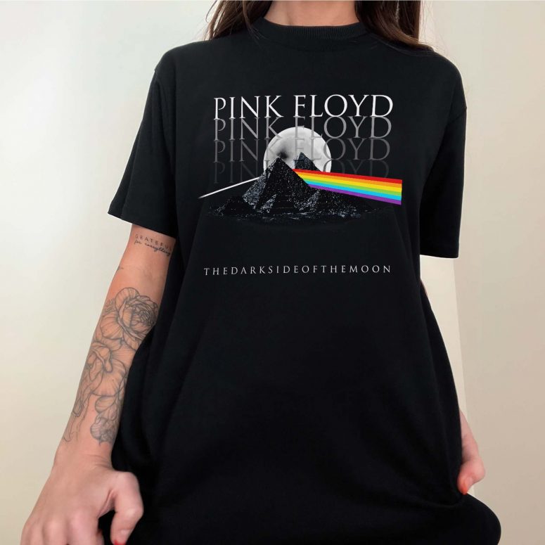 Pink Floyd Shirt - TDSOTM Pyramid Spectrum Moon