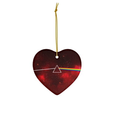 Dark Side Of The Moon Art Red Heart - Pink Floyd Ceramic Ornament Dark Side Of The Moon Art Red Heart - Pink Floyd Ceramic Ornament