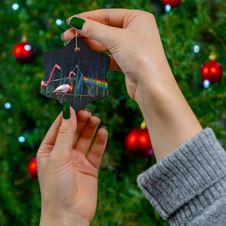 Flamingo DSOTM - Pink Floyd Ceramic Ornament Flamingo DSOTM - Pink Floyd Ceramic Ornament