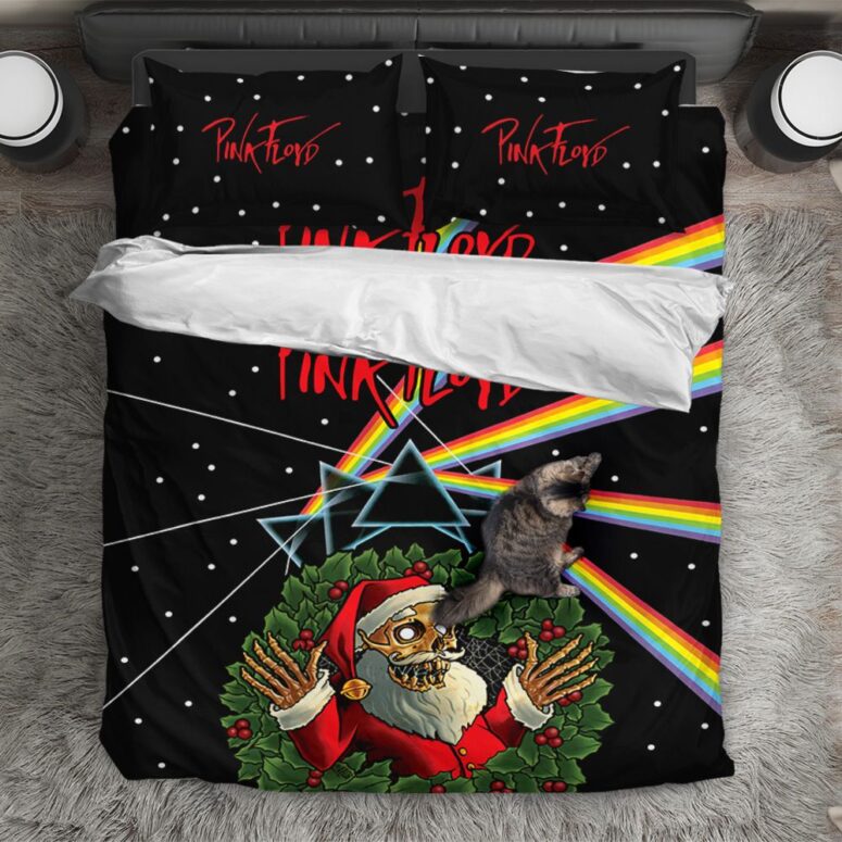 Pink Floyd Creeping Claus Christmas Holiday Bedding Set