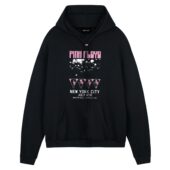 New York City July 4th Wooster Hall Front Hoodie Black - OtherBrick