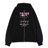 New York City July 4th Wooster Hall Front Ziphoodie Black - OtherBrick