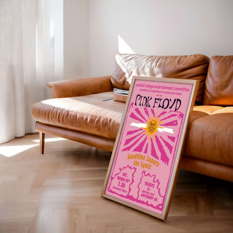 Pink Floyd Poster - Concert March 18th 1967 Enfield Tech College