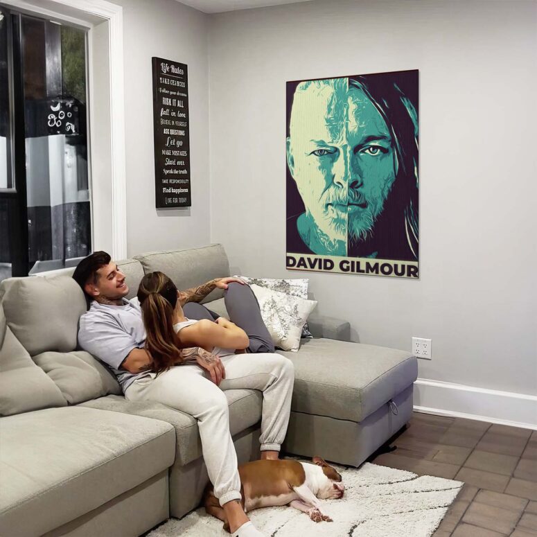 David Gilmour Drawing Art Pink Floyd Canvas David Gilmour Drawing Art Pink Floyd Canvas