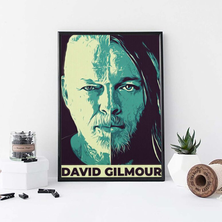 David Gilmour Drawing Art Pink Floyd Canvas David Gilmour Drawing Art Pink Floyd Canvas