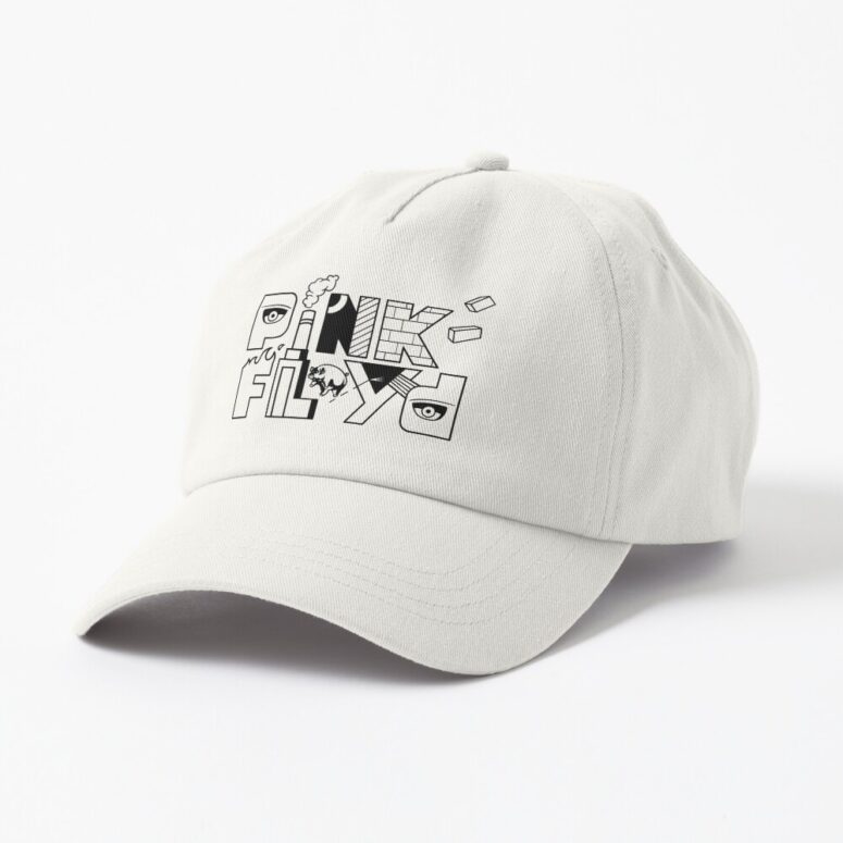 Pink Floyd Albums Logo Black White Baseball Cap Pink Floyd Albums Logo Black White Baseball Cap