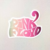 Pink Floyd Color Kiss Cut Sticker Mockup 1 - OtherBrick