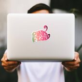 Pink Floyd Color Kiss Cut Sticker Mockup 3 - OtherBrick