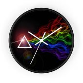 Pink Floyd Frame Clock – Dsotm Prism Rainbow Smoke Abstract Spectrum Art 1 - OtherBrick