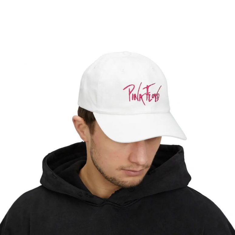 Pink Floyd Logo Pink Lettering Embroidered Hat