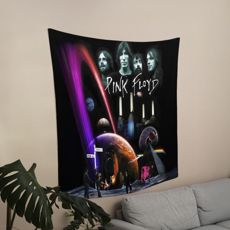 Pink Floyd On Planet Pulse Factory Flying Pig Tapestry Pink Floyd On Planet Pulse Factory Flying Pig Tapestry