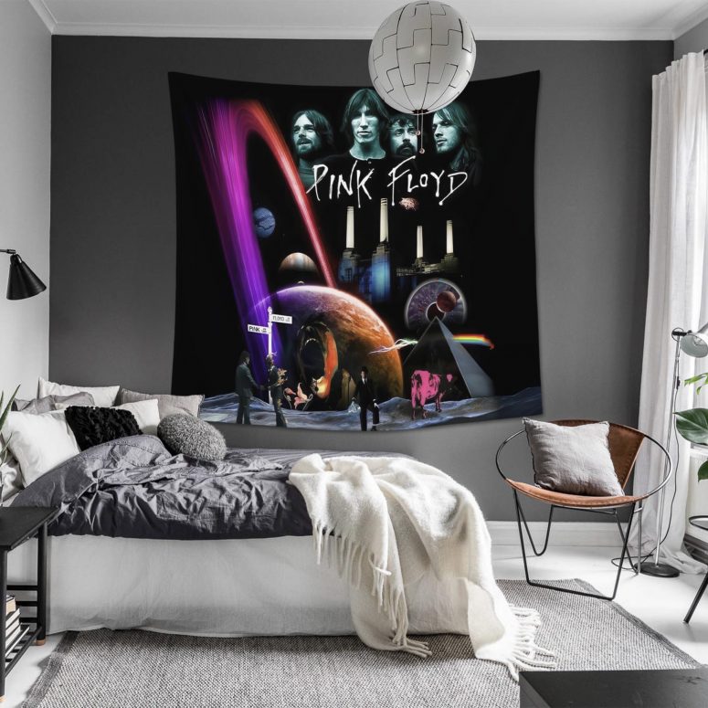 Pink Floyd On Planet Pulse Factory Flying Pig Tapestry Pink Floyd On Planet Pulse Factory Flying Pig Tapestry