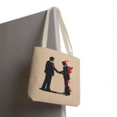 Pink Floyd Tote Bag – Wish You Were Here Handshake Silhouette 5 - OtherBrick