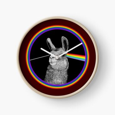 Pink Floyd Frame Clock - The Dark Side Of The Alpaca Pink Floyd Frame Clock - The Dark Side Of The Alpaca
