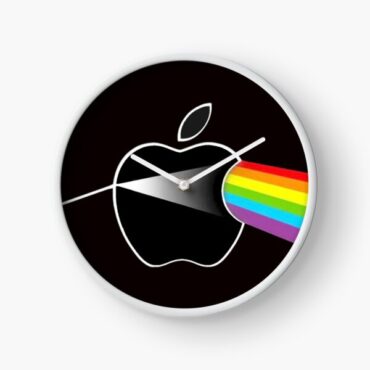 Pink Floyd Frame Clock - The Dark Side Of The Apple Pink Floyd Frame Clock - The Dark Side Of The Apple