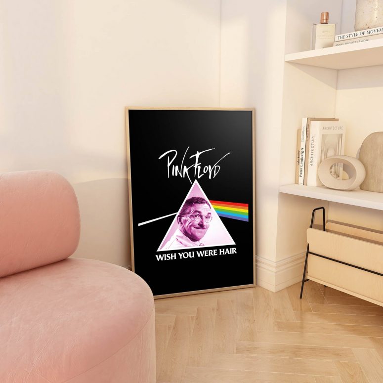 Pink Floyd Poster - The Barber Floyd Lawson Wish You Were Hair Pink Floyd Poster - The Barber Floyd Lawson Wish You Were Hair