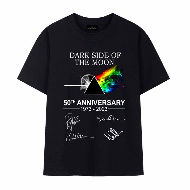 Dark Side Of The Moon 50th Anniversary 1973-2023 Signatures Pink Floyd Shirt Dark Side Of The Moon 50th Anniversary 1973-2023 Signatures Pink Floyd Shirt