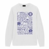 Immortal Songs Of Pink Floyd Album Doodle Collage Front Longsleeve White - OtherBrick