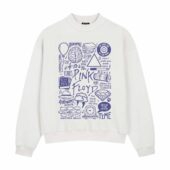 Immortal Songs Of Pink Floyd Album Doodle Collage Front Sweatshirt White - OtherBrick