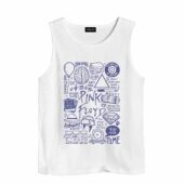 Immortal Songs Of Pink Floyd Album Doodle Collage Front Tank White - OtherBrick