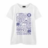 Immortal Songs Of Pink Floyd Album Doodle Collage Front Wtee White - OtherBrick
