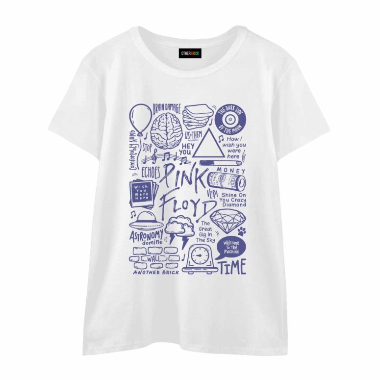 Immortal Songs of Pink Floyd Album Doodle Collage Shirt Immortal Songs of Pink Floyd Album Doodle Collage Shirt