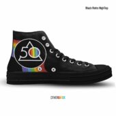 Tdsotm 50th Anniversary Canvas Shoes Black Retro Hightop - OtherBrick