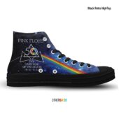 Dark Side Of The Moon 50th – Pink Floyd Black Canvas Shoes - OtherBrick