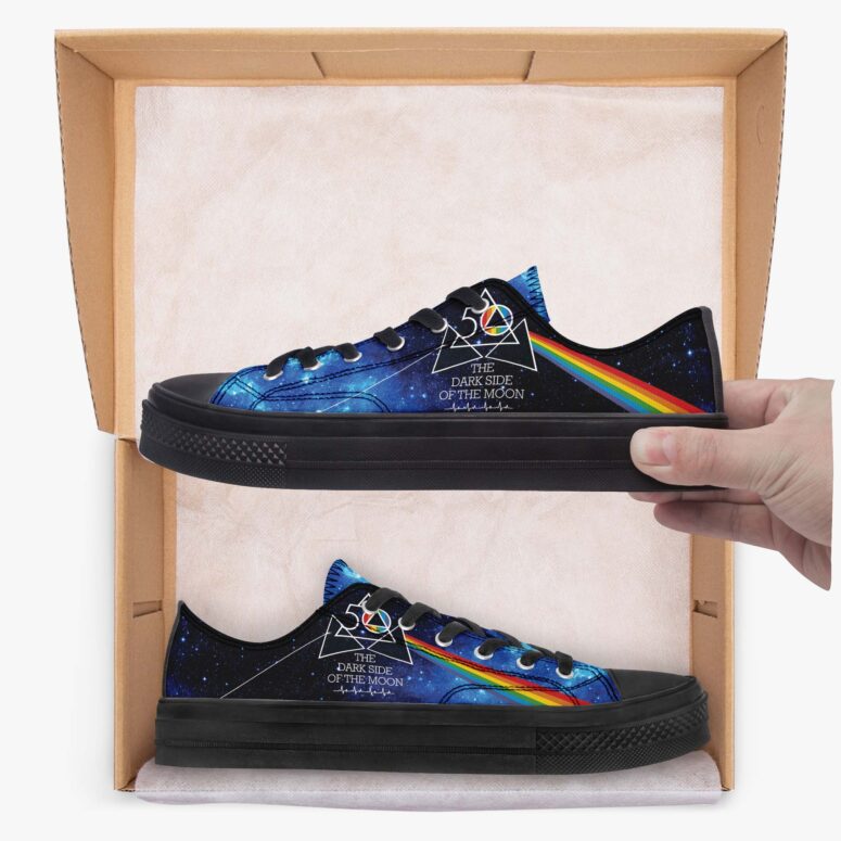 Dark Side Of The Moon 50th - Pink Floyd Canvas Shoes Dark Side Of The Moon 50th - Pink Floyd Canvas Shoes