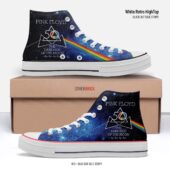 Dark Side Of The Moon 50th – Pink Floyd White Canvas Shoes - OtherBrick