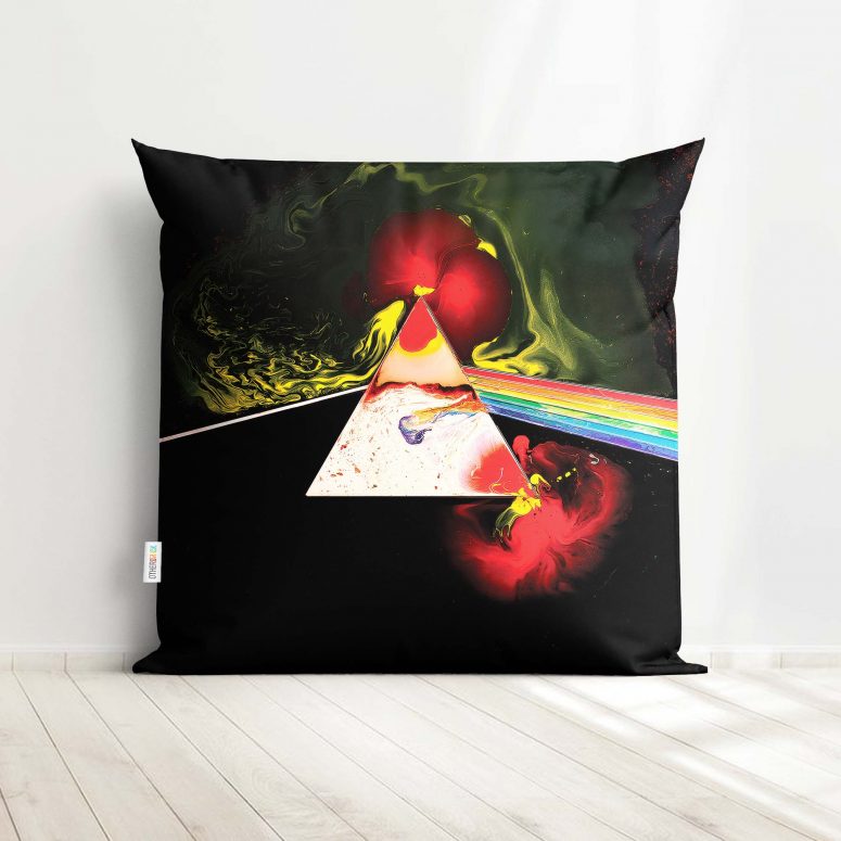 Liquid Dark Side Of The Moon A Pink Floyd Cushion Pillow Liquid Dark Side Of The Moon A Pink Floyd Cushion Pillow