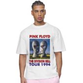 Pink Floyd Division Bell 1994 Tour Vintage Mockup Tshirt White Man Front - OtherBrick