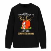 When I Do I Get Comfortably Numb Snoopy Version Pink Floyd Front Longsleeve Black - OtherBrick