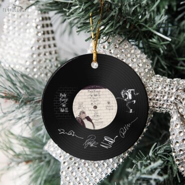The Wall Typographic Pink Floyd Vinyl Disk Ceramic Ornament The Wall Typographic Pink Floyd Vinyl Disk Ceramic Ornament