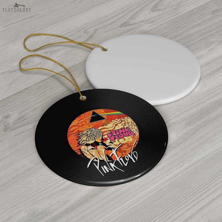 Early Tracks 1967 Pink Floyd Vinyl Disk Ceramic Ornament