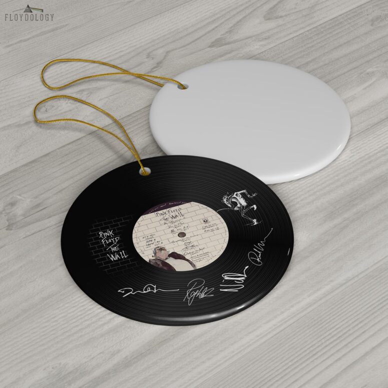 The Wall Typographic Pink Floyd Vinyl Disk Ceramic Ornament The Wall Typographic Pink Floyd Vinyl Disk Ceramic Ornament