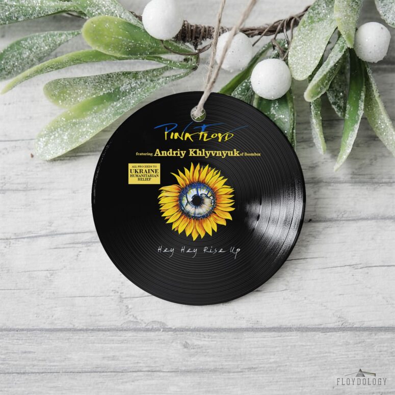 Hey Hey Rise Up Ukraina Pink Floyd Vinyl Disk Ceramic Ornament