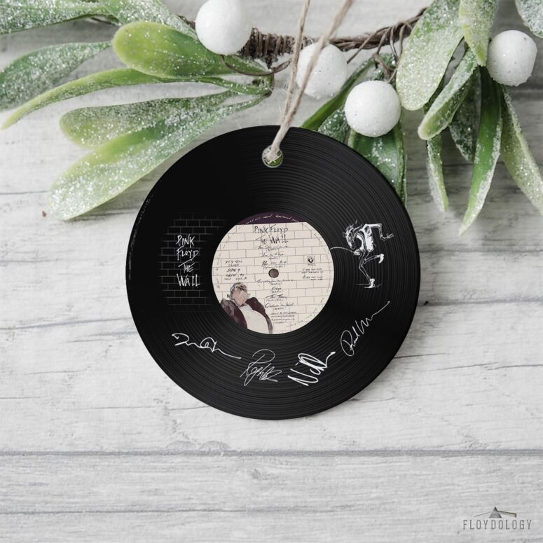 The Wall Typographic Pink Floyd Vinyl Disk Ceramic Ornament The Wall Typographic Pink Floyd Vinyl Disk Ceramic Ornament
