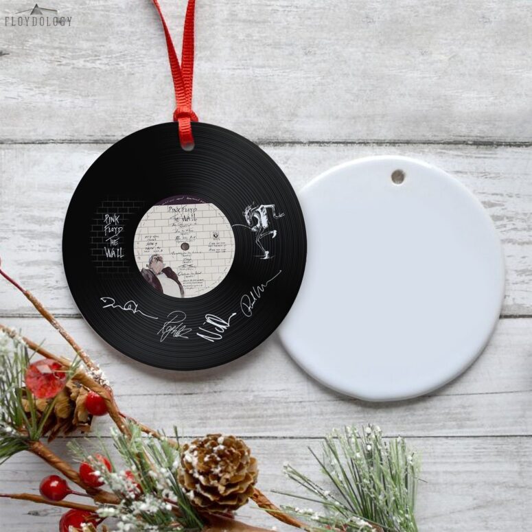 The Wall Typographic Pink Floyd Vinyl Disk Ceramic Ornament The Wall Typographic Pink Floyd Vinyl Disk Ceramic Ornament