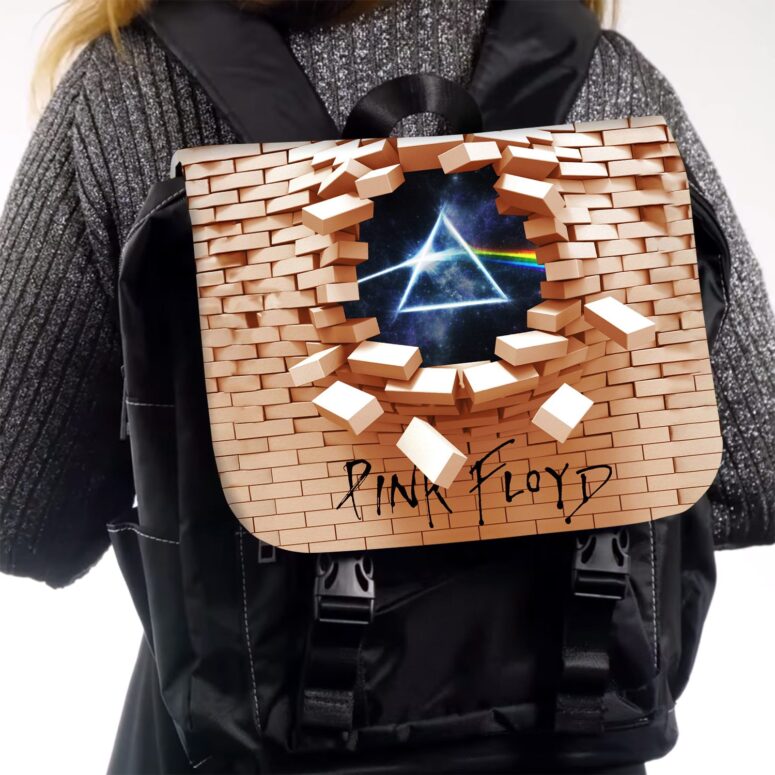 3D Pink Floyd The Wall Pink Floyd Black Shoulder Backpack