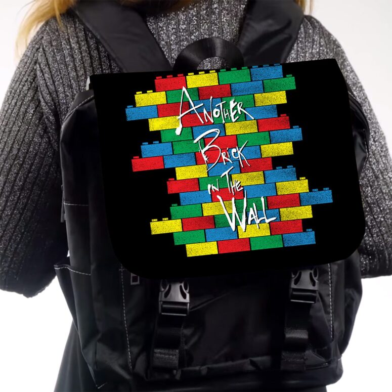Another Brick In The Wall Pink Floyd Black Shoulder Backpack Another Brick In The Wall Pink Floyd Black Shoulder Backpack