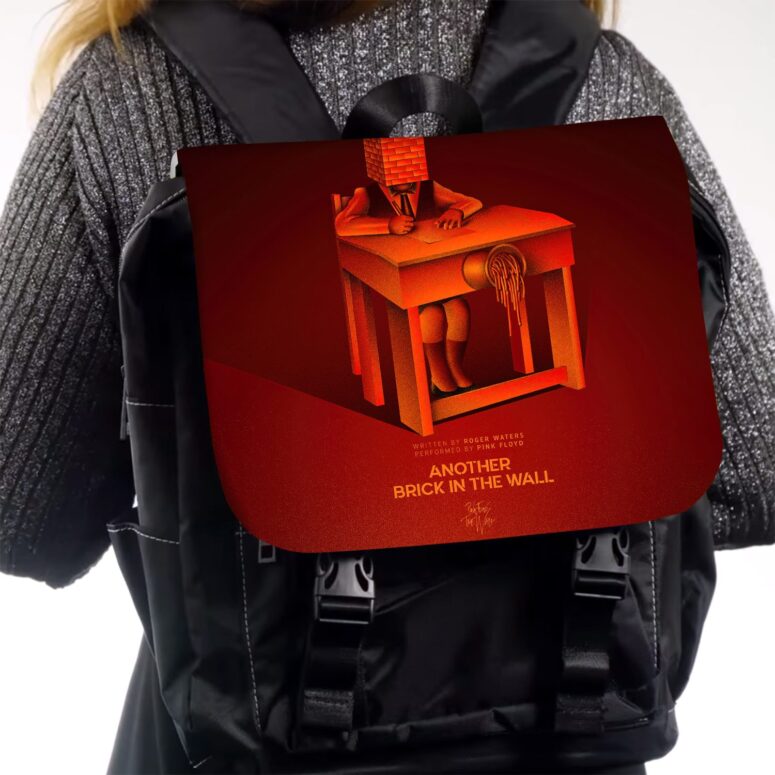 Another Brick In The Wall Fan Art Pink Floyd Black Shoulder Backpack Another Brick In The Wall Fan Art Pink Floyd Black Shoulder Backpack