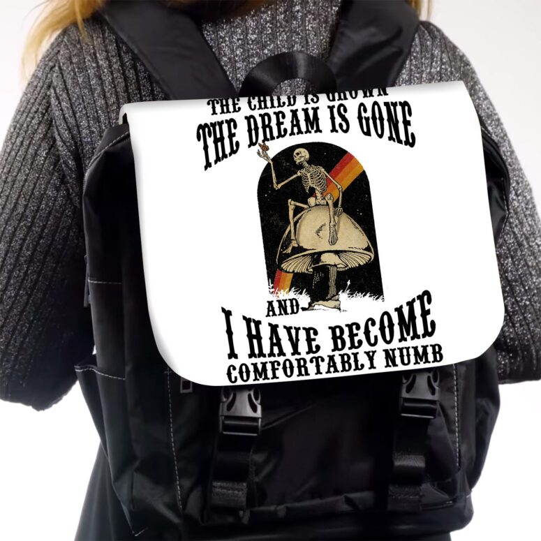 Comfortably Numb  Pink Floyd Black Shoulder Backpack