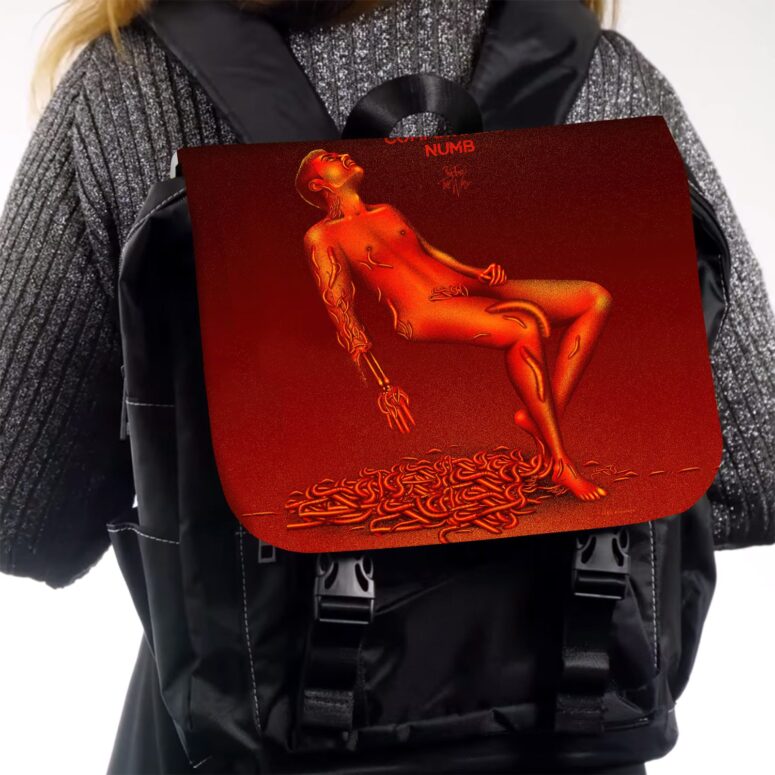 Comfortably Numb Fan Art Pink Floyd Black Shoulder Backpack Comfortably Numb Fan Art Pink Floyd Black Shoulder Backpack