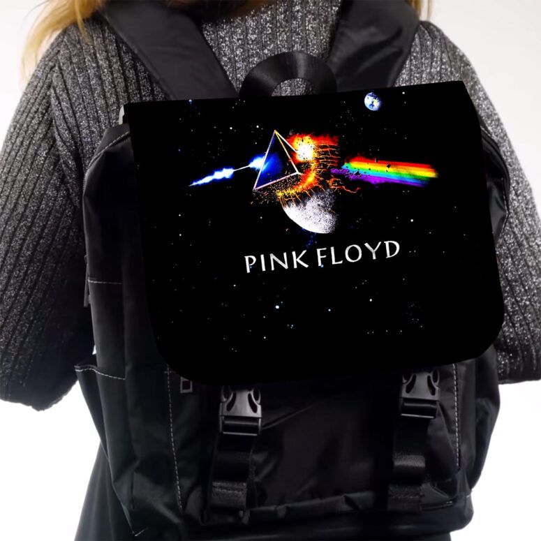 DSOTM Universe  Pink Floyd Black Shoulder Backpack